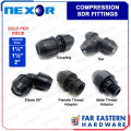 NEXOR SDR Compression Pipe Fittings Coupling | Elbow | Tee | Male Female Adaptor 1-1/4" 1-1/2" 2". 