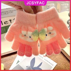 JCSYFAC 1 cặp dễ thương phim hoạt hình trẻ em sang trọng dệt kim Găng tay mùa đông ngoài trời ấm áp dày Windproof găng tay cho 1-5 tuổi đầy đủ ngón tay găng tay