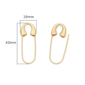 หมุดล็อกเพื่อความปลอดภัยสีทอง/ด้านชุบทอง1ชิ้น14K คลิปหนีบเข็มสำหรับป้ายแขวนป้ายถักนิตติ้งแบบทำมืองานปักครอสติชอุปกรณ์เย็บผ้าทำเครื่องหมาย