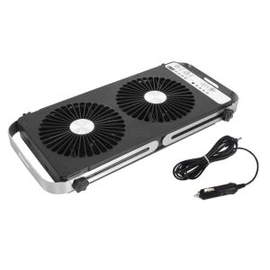 RV 12V Movable Portable Silent Car Window Fan Ventilation With Double Reversible Window Exhaust Fan For Caravan