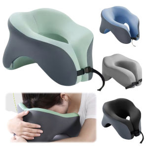 Car Neck Pillow U-Shaped Slow Rebound Memory Foam Cushion Breathable Travel Pillow for Office and Car Use