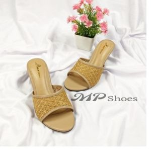 DLimi Althetya Sendal Wanita Sendal Heels 5cm Brokat