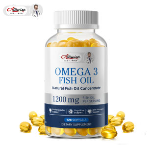 Viên nang mềm dầu cá Omega 3 Triple Potency của Alliwise có độ tinh khiết cao mỗi viên chứa 1200 mg dầu cá (190 mg EPA + 125 mg DHA) giúp duy trì sức khỏe tim mạch cải thiện trí nhớ và chức năng não bộ