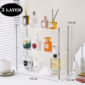 AIDA Ins Acrylic Perfume Fragrance Rack Display Stand Glasses Decoration Bathroom 亚克力透明桌面简易收纳架香水化妆品护肤品置物架架子