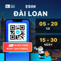 eSIM 4G du lịch Đài Loan - Gói cố định ( 15 - 30 ngày) - Gohub gửi eSIM qua email. 