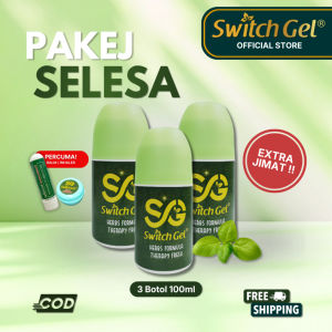 SWITCH GEL EXTRA HERBA TERAPI 100ML Sapuan Angin Pedih Ulu Hati GERD Gastrik Otot Sendi
