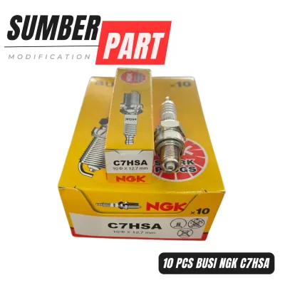 Busi Pendek Ngk C7HSA isi 10 pcs (sepuluh) Busi motor Grand Supra Fit Jupiter Mio J Gt Smash Shogun