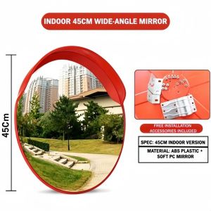 Wide Angle Outdoor Convex Mirror (45cm) - High Quality for Traffic & Parking Visibility