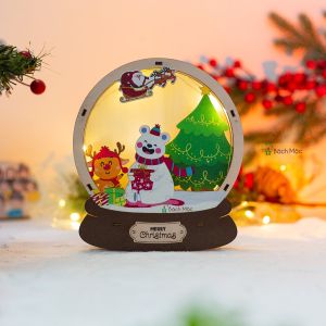 Đèn gỗ phát sáng LED trang trí Noel Giáng Sinh lung linh đáng yêu