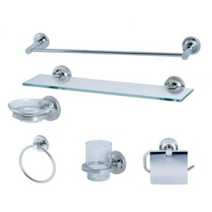 Giá Sỉ Bộ phụ kiện nhà tắm cao cấp PK-KHOAN chất liệu inox 201 sáng bóng bền đẹp - Hàng nhập khẩu bảo hành 5 năm