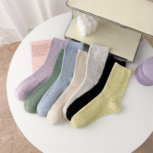 ถุงเท้าเด็กผู้หญิง ถูกถุง ถูงเท้านอนลำลอง สีทึบ ถูงเท้าน่องกลางบ้าน ร่ม ราคาล่าสุด