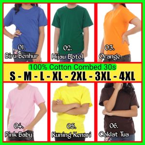 AFM - Kaos Polos Anak Lengan Pendek Super Soft Cotton Combed 30s Premium