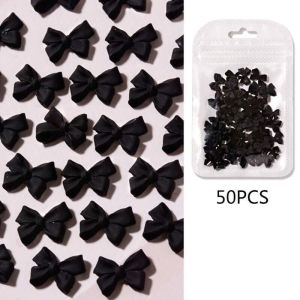Set 10-30-50 chiếc charm nơ bột đen trắng đủ mẫu design nails cực xinh [ 𝐓𝐔́ 𝐀𝐍𝐇 𝐍𝐀𝐈𝐋 ]