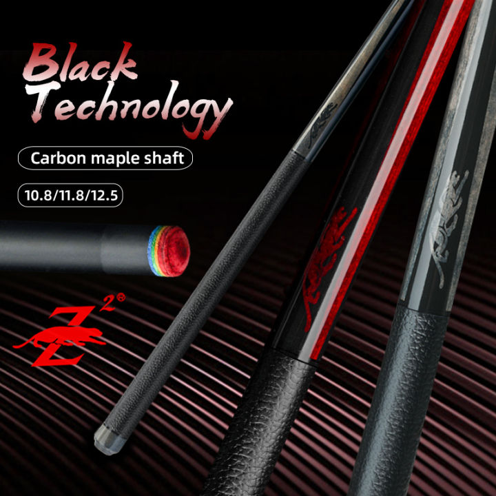 Preoaidr Pool Cue Stick Carbon Fiber 10.8/11.8/12.5mm Rainbow Tip Balck