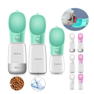 Portable Pet Dog Water Bottle For Small Large Dogs Travel Puppy Cat Drinking Bowl Bulldog Water Dispenser Feeder 350/550ML