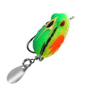 Simulated Soft Frogs Baits PVC Frogs Lures with Double Hook & Blade 3cm 3.2g Ray Frogs Crankbait Lures Fishing Baits