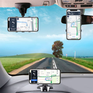 360 Degree Mobile phone Stands Rearview Mirror Sun Visor Dashboard Car Phone Holder