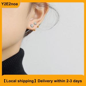【Local shipping】 1 Piece 4 Prong Rhinestone Ear Studs Earrings For Women Men Tragus Cartilage Standard Lobe Jewelry Gift