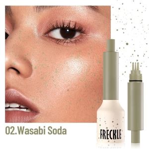 AKZDXE Waterproof Temporary Freckles Stamp Pen Sweatproof 5-Point Fake Freckles Marker Quick Dry Makeup Freckle Pen Looking Lifelike Freckle Makeup
