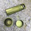 Survival Waterproof Pill Capsule – Airtight Aluminum EDC Container For Camping & Hiking (1pc)