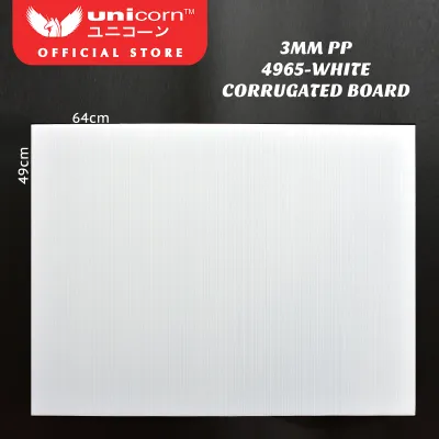 Unicorn 64cm X 49cm 3mm-Thick Polypropylene PP Corrugated Cardboard 1Pc /10 Pcs