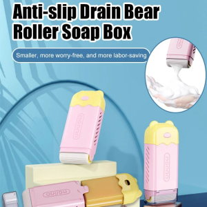 Household Multifunctional Creative Laundry Soap Box - Hands-free Roller Soap Bubbler Drain Storage Box