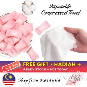 [LBH] Compressed Disposable Cleansing Towel Candy Size Non-Woven Fabrics Face Towels压缩洗脸毛巾 Tuala Mampat -TV14