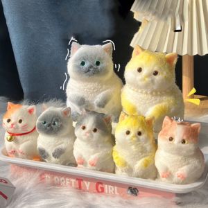 ZSDN MALL Slow Rebound Big Cat Doll Squeeze Toy Cartoon Animal Simulation Cat Squeeze Toys Funny Soft Cat Fidget Toy Sensory Toys