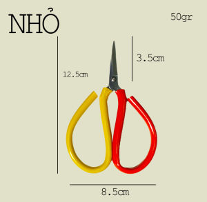 Kéo Cắt Chỉ Cán Sắt Bọc Nhựa 2 Size – Lưỡi Nhọn Cán Mềm Chống Trượt