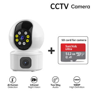 Buy 1 Take 1 Xiaomi Dual Lens CCTV Camera Wifi Connect 360 With Audio and Speaker Mini IP Security Camera CCTV Camera Connect Cellphone Outdoor HD Wireless Two-Way Audio CCTV Camera