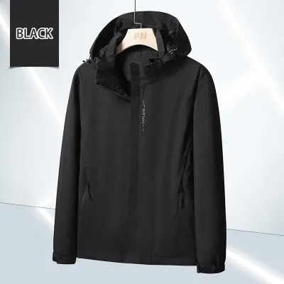 【VIDKHSY Store】Waterproof Outdoor Jacket Riding Jacket Men And Women Detachable Hooded Jacket
