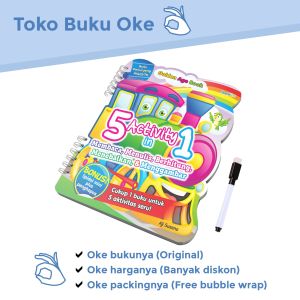 Buku WipeClean Anak Golden Age Book 5 Activity in 1 Bonus Spidol