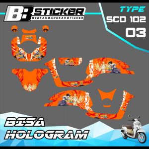 Decal Scoopy BISA HOLOGRAM Full Body Full Block Dekal New Fi 2017 2018 2019  Scd 102