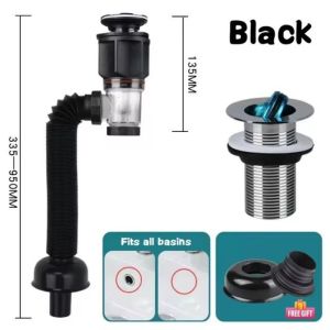 Universal Sink Drain Pipe Set Retractable Deodorant Sewer Drainage Water Hose Wash Basin Drainer Bathroom Kitchen Tool