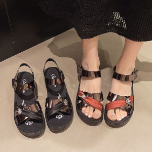 Free Shipping WomenS Summer Sandals New Styles For Middle-Aged And Elderly Women Non-Slip Fashionable Thick-Soled And Breathable