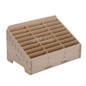 Multi-functional wooden multi-compartment mobile phone Management Grid storage box and ID card storage box Tahan lama