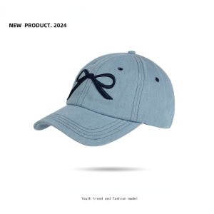 【WJ】Korean Ins Cute Bow Embroidery cap Baseball Cap Female Spring Summer Sunshade Baseball Hat