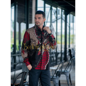 Bodhisattva Batik Kemeja Batik Pria Lengan Panjang Ukuran M L XL XXL