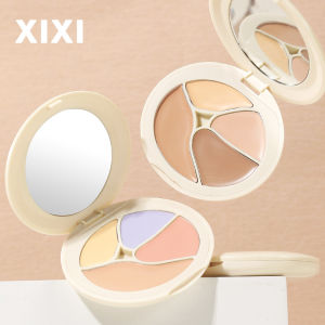xixi holds makeup and translates four-color concealer to naturally cover dark circles acne marks facial spots student party makeup