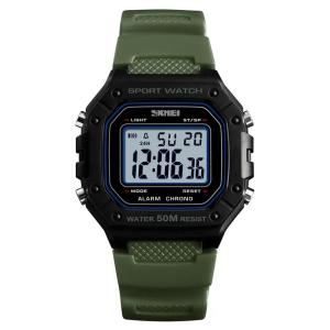 SKMEI 1496 Sports Waterproof Alarm Clock Military Digital Watch for Men LED Display Electronic Mens Wristwatch 1628