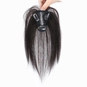 วิกผมจริง TSE สำหรับหน้าม้าฝรั่งเศส หัวตาข่ายสวิสทอม ชิ้นเปลี่ยนด้านบนเพิ่มปริมาณและระบายอากาศ ผู้หญิง