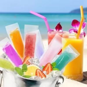50Pcs Plastic Ice Popsicle Molds Sealed Bag Disposable Popsicle Mold Ice Lolly Maker Colorful plastic molds for making ice pops