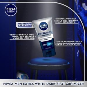 Sabun Cuci Muka NIVEA MEN Extra White Dark Spot Minimizer Foam 100ml - Sabun Cuci Muka
