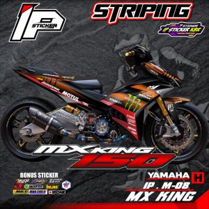 (cod) striping MX KING 150(monster energy)- sticker striping variasi list yamaha MX KING 150(monster energy) IP.M-08 design ip sticker