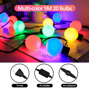 Indoor Or Outdoor String Lights Shatterproof Bulbs Patio Lights Waterproof Christmas Lights Garden Patio Wedding Decor Light 220V EU PLUG Connectable