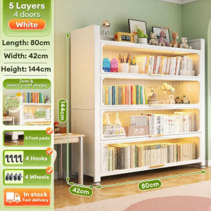 YOYO 3/4/5/6 Layers Display Cabinet Bookshelf with Storage Cabinet Book Shelf Rack Organizer Home Display Rack for Living Room