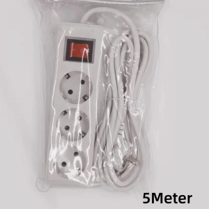 MELODI with ON/OFF Switch EU Power Strip Multiple Sockets 2/3/5Meters Cord Extension Socket Portable 3/4/5 Sockets Flat Adapter Home Use