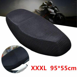 MAOMEI Phụ kiện xe máy phổ quát Màu đen M / L / XL / XXL / XXXL Chống trượt Thoáng khí Vỏ đệm xe máy Bảo vệ lưới 3D Bọc ghế Xe đạp điện