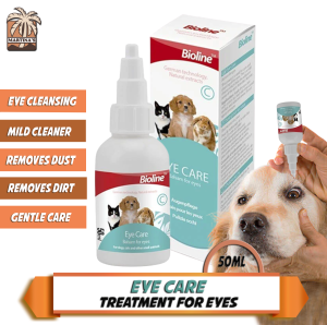 Bioline Eye Care Drops Balsam for Eyes Dog Eye Cleaner 50ml by Martinas VCO