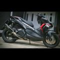 knalpot yamaha all new aerox 155 connected tipe sm black series smoke muffler full sistem. 